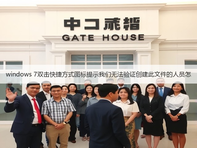 windows 7双击快捷方式图标提示我们无法验证创建此文件的人员怎(图1) windows 7双击快捷方式图标提示我们无法验证创建此文件的人员怎(图1)