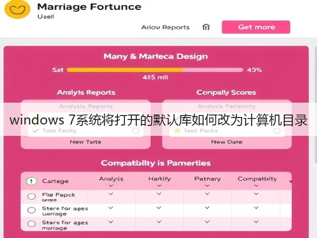 windows 7系统将打开的默认库如何改为计算机目录(图2)