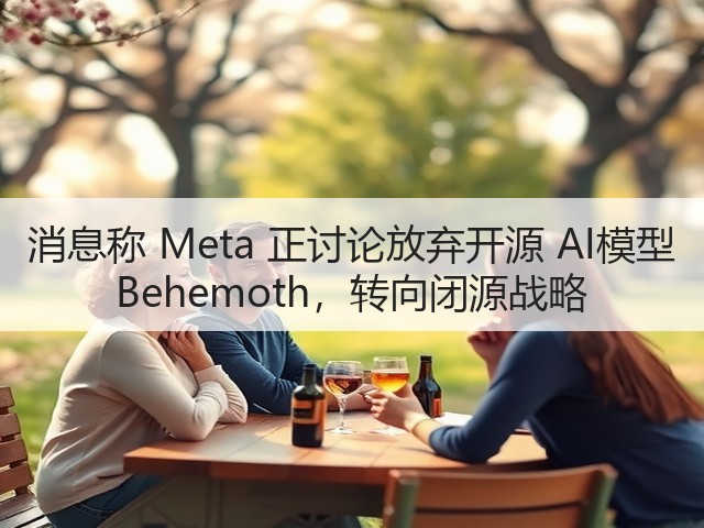 消息称 Meta 正讨论放弃开源 AI模型 Behemoth,转向闭源战略(图1) 消息称 Meta 正讨论放弃开源 AI模型 Behemoth,转向闭源战略(图1)