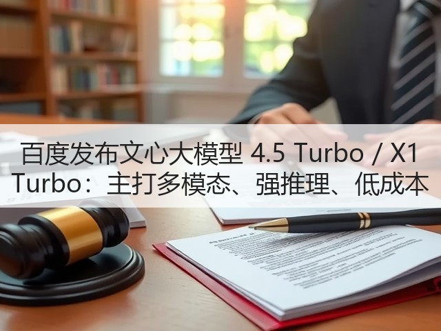 百度发布文心大模型 4.5 Turbo / X1 Turbo：主打多模态、强推理、低成本(图1)