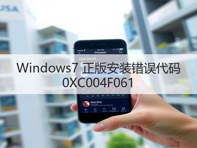 Windows7 正版安装错误代码 0XC004F061(图2) Windows7 正版安装错误代码 0XC004F061(图2)